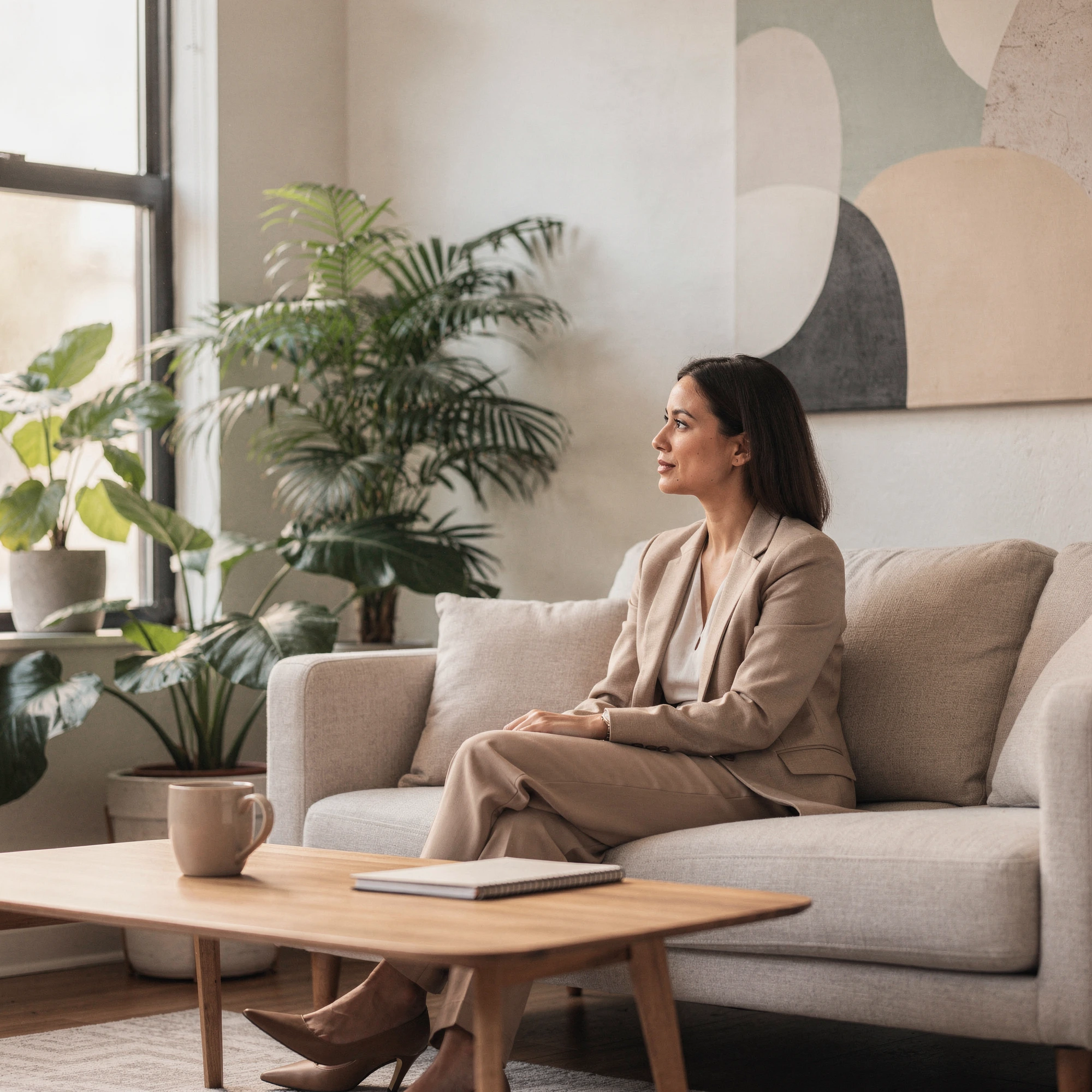 Psychiatrist in Granada Hills, CA – therapy session in a calm counseling office at Uriel Behavioral Wellness